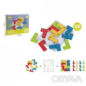 Цікава розвивальна дитяча гра "Розумні блоки". У комплекті 12 "L" образних блокі. . фото 1