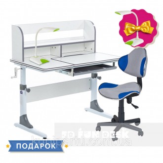 Комплект для школярів парта, що росте Cubby Nerine Grey + стілець для школяра FunDesk LST3 Blue-Grey. Київ. фото 1 Комплект для школярів парта, що росте Cubby Nerine Grey + стілець для школяра FunDesk LST3 Blue-Grey. Київ. фото 1