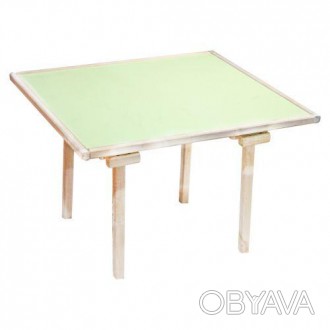 Дитячий дерев'яний столик. Поверхня стола добре відполірована. 4 стійкі ніжки. К. . фото 1
