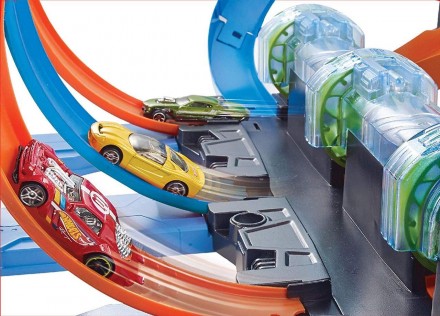 Автомобільний трек Mattel Hot Wheels Corkscrew Crash Track Неймовірні віражі 
 
. . фото 10