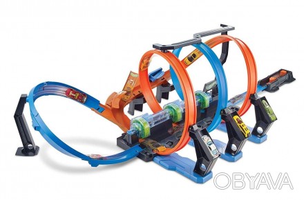 Автомобільний трек Mattel Hot Wheels Corkscrew Crash Track Неймовірні віражі 
 
. . фото 1