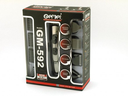 Машинка для стрижки Gemei GM 592 – это комбинированный набор для стрижки, подстр. . фото 7