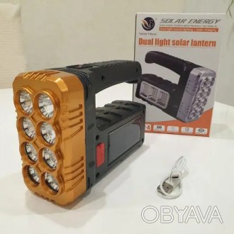 Аккумуляторный фонарик Dual Light Solar Lantern 7702-A - практичный и многофункц. . фото 1