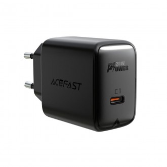 Мережевий зарядний пристрій ACEFAST A1 PD20W single USB-C charger Black. . фото 2