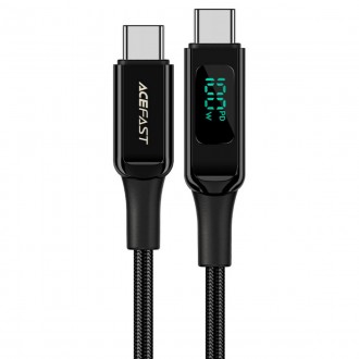 Кабель ACEFAST C6-03 USB-C to USB-C 100W zinc alloy digital display braided Blac. . фото 4