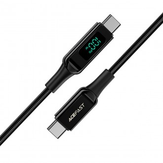 Кабель ACEFAST C6-03 USB-C to USB-C 100W zinc alloy digital display braided Blac. . фото 3