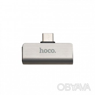 Перехідник Hoco LS26 Type-C 2in1 Audio Converter Gray. . фото 1