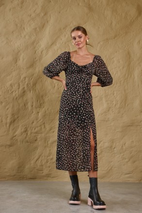 Жіноча сукня Stimma Назіфа. Красива довга сукня з квітковим принтом. Ця стильна . . фото 2