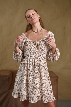 Жіноча сукня Stimma Таіра. Красива коротка сукня з квітковим принтом. Ця стильна. . фото 4