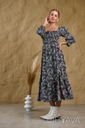 Жіноча сукня Stimma Равія. Ця стильна, довга сукня з розрізом стане чудовою осно. . фото 1