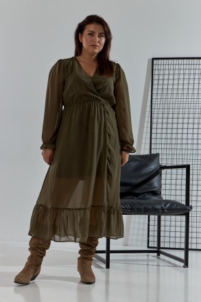 Жіноча сукня Stimma Ділві. Ця стильна сукня з шифону стане чудовою основою для т. . фото 2
