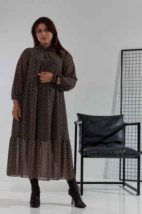 Жіноча сукня Stimma Вальяна. Ця стильна сукня з шифону стане чудовою основою для. . фото 3