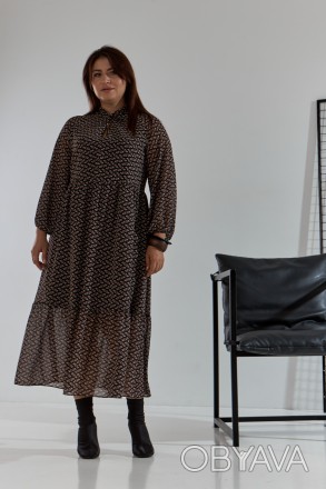 Жіноча сукня Stimma Вальяна. Ця стильна сукня з шифону стане чудовою основою для. . фото 1