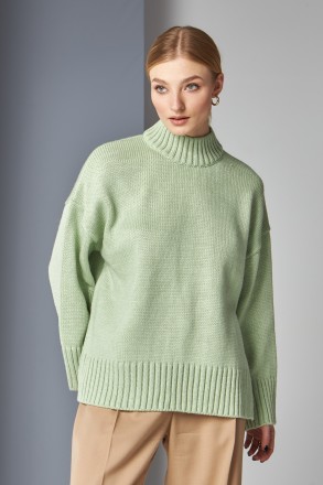 Жіночий светр Stimma Сінгел. Це стильний светр з розрізами по низу із круглою го. . фото 4