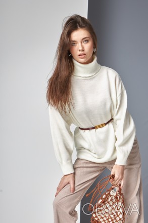Жіночий светр Stimma Чирсті. Це стильний светр із круглою горловиною та стійкою . . фото 1