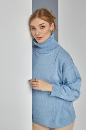 Жіночий светр Stimma Чирсті. Це стильний светр із круглою горловиною та стійкою . . фото 5