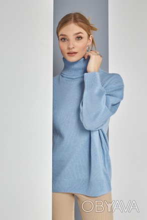Жіночий светр Stimma Чирсті. Це стильний светр із круглою горловиною та стійкою . . фото 1