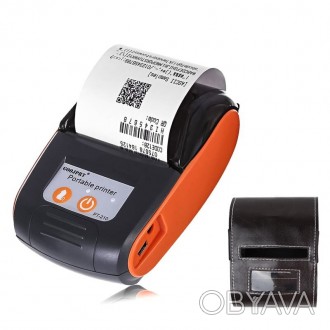 Мобильный bluetooth термопринтер для печати чеков, текста и графики Портативный . . фото 1