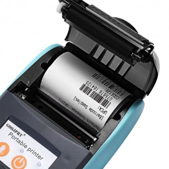 Мобильный bluetooth термопринтер для печати чеков, текста и графики Портативный . . фото 3