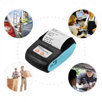 Мобильный bluetooth термопринтер для печати чеков, текста и графики Портативный . . фото 7