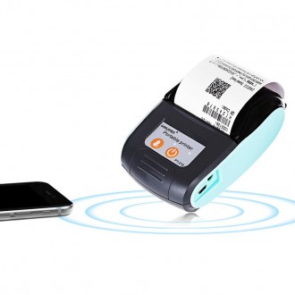 Мобильный bluetooth термопринтер для печати чеков, текста и графики Портативный . . фото 4