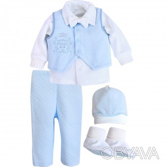 Святковий костюм для хлопчика «Newborn Prince». Виготовлений з тканини капітон (. . фото 1