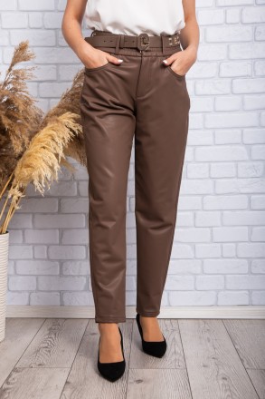 
Стильные женские брюки, производство Турция. Крой слегка зауженный, длина 7/8. . . фото 2