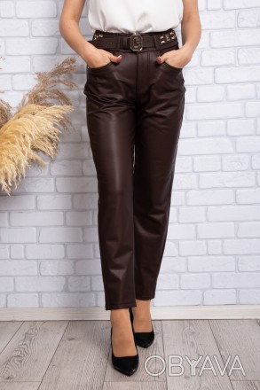 
Стильные женские брюки, производство Турция. Крой слегка зауженный, длина 7/8. . . фото 1