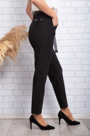
Стильные женские брюки, производство Турция. Крой зауженный, длина 7/8. Посадка. . фото 4