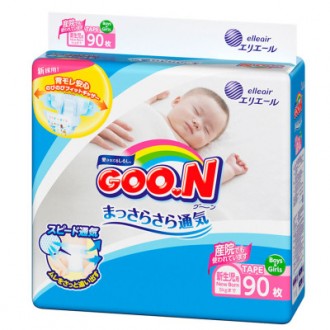 Подгузники Goo.N SS для новорожденных детей весом до 5 кг. Подгузники; мгновенно. . фото 7