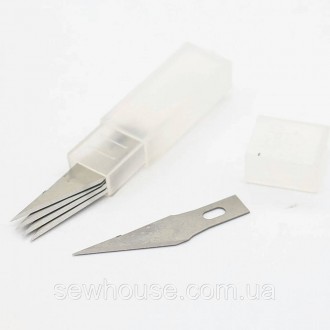 Лезвия для макетного ножа 10 шт. . фото 2
