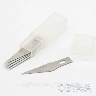 Лезвия для макетного ножа 10 шт. . фото 1