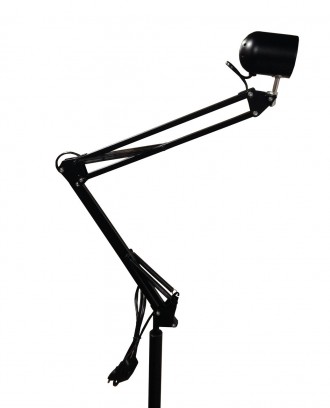 Лампа-торшер LUMANO черного цвета. Выполнен в стиле loft. В лампе-торшер регулир. . фото 8