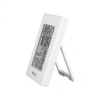 Метеостанция домашняя электронная ECG MS 100 White с часами белого цвета 
 
 
Ха. . фото 3