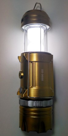  Кемпинговая LED лампа SB-9688 фонарик с солнечной панелью Многофункциональный к. . фото 5