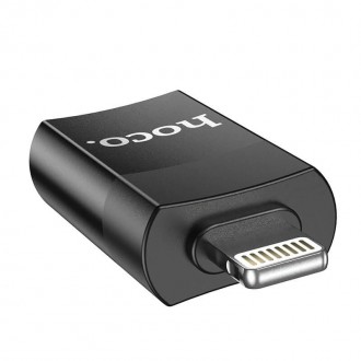 Описание Переходника HOCO UA17 Lightning на USB 2A, USB2.0 OTG, черного
Переходн. . фото 5