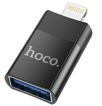 Описание Переходника HOCO UA17 Lightning на USB 2A, USB2.0 OTG, черного
Переходн. . фото 2