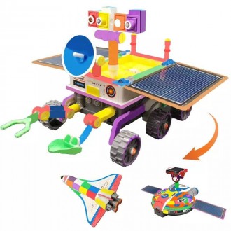 Комплект солнечных роботов, игрушечный робот на солнечных батареях, 3 в 1, набор. . фото 2