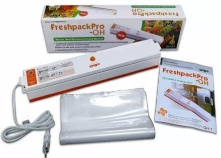 Прилад для вакуумного пакування продуктів, Freshpack Pro вакууматор HQ-1, для тр. . фото 7