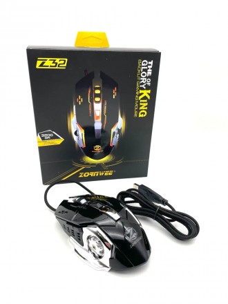 Миша USB Ігрова ZORNWEE Z32
Zornwee Z32 - це якісна провідна ігрова миша.
Велики. . фото 2