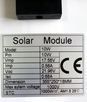 Солнечная панель монокристаллическая Altek ALM-10 Вт.Cолнечные панели используют. . фото 4