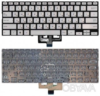 Клавіатура для ноутбука Asus ZenBook UX433FA з підсвічуванням (Light), Silver, (. . фото 1