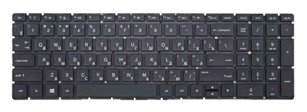 Клавіатура для ноутбука HP (15-dw0000) з підсвічуванням (Light), Black, (No Fram. . фото 3