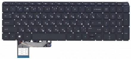 Клавіатура для ноутбука HP Pavilion (m6-k088) з підсвічуванням (Light), Black, (. . фото 2