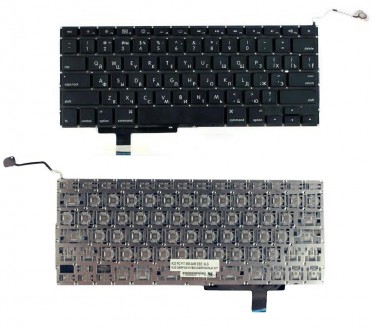 Клавіатура для ноутбука Apple MacBook Pro (A1297) з підсвічуванням (Light) Black. . фото 4