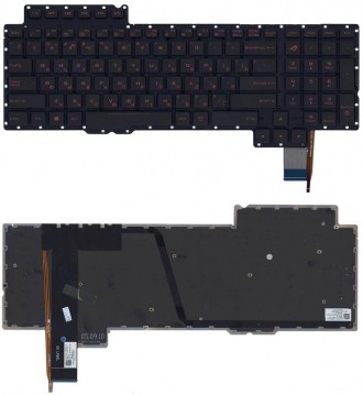 Клавіатура для ноутбука Asus ROG (G752) з підсвічуванням (Light), Black, (No Fra. . фото 4
