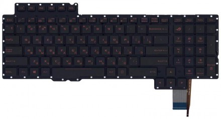 Клавіатура для ноутбука Asus ROG (G752) з підсвічуванням (Light), Black, (No Fra. . фото 2