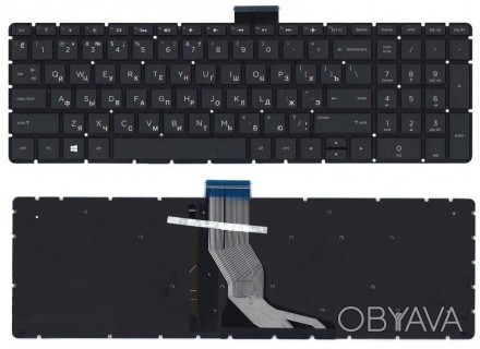 Клавіатура для ноутбука HP (15-BW 250 G6) Black з підсвічуванням (Light), (No Fr. . фото 1