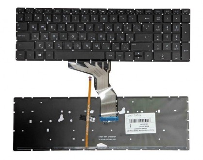 Клавіатура для ноутбука HP Pavilion (15-ab) з підсвічуванням (Light), Black, (No. . фото 3