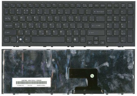 Клавіатура для ноутбука Sony Vaio (VPC-EH, VPCEH) Black, (Black Frame) UA Совмес. . фото 4